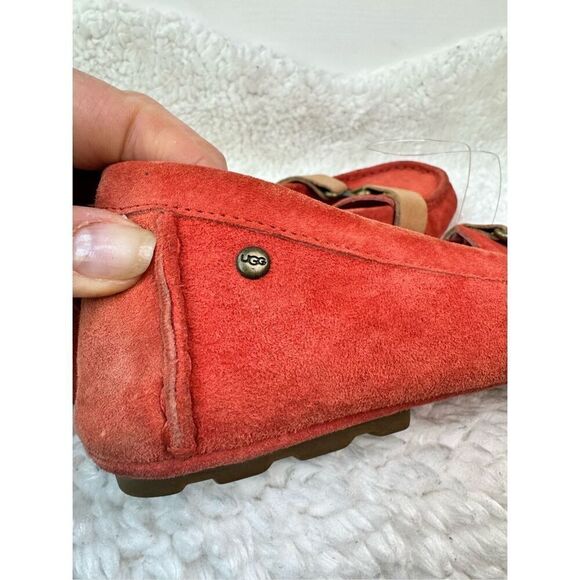 UGG ORANGE AVEN Suede MOCASSIN Driving Loafers! Size 6,5 leather summer fashion - Picture 10 of 14